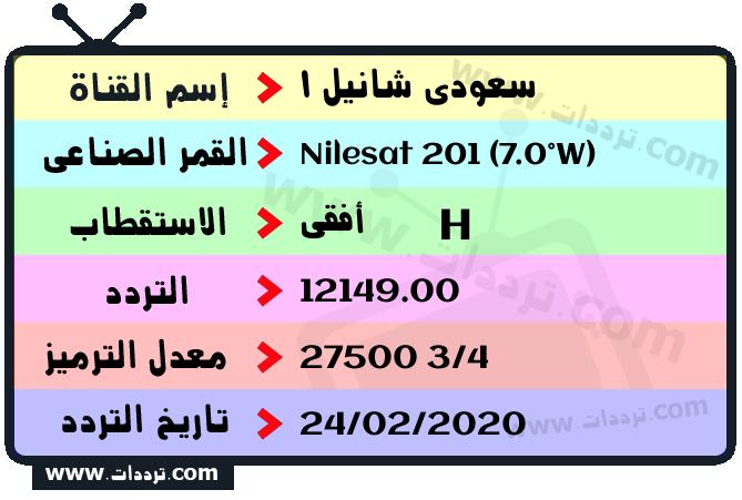 تردد قناة سعودى شانيل 1 على القمر نايل سات 201 7 غرب 2024